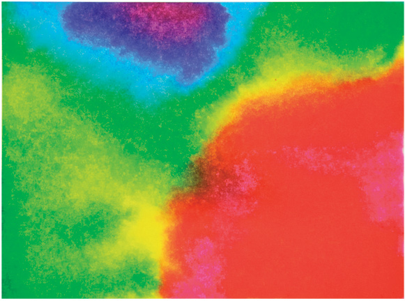 Rainbow diffusing paper, red paper, yellow paper, green paper, purple paper, color diffusing paint color