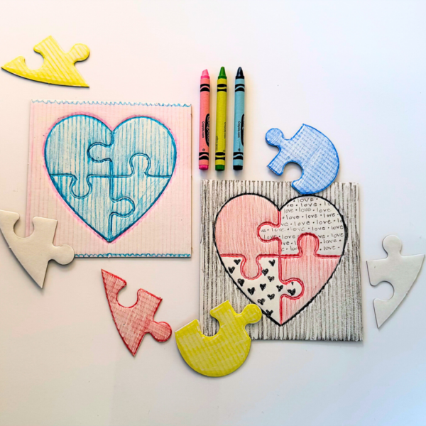 Valentine's Mother's Day Puzzle Craft Activity