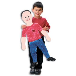 Image of boy holding R75401 Finger Paint Kids decorated