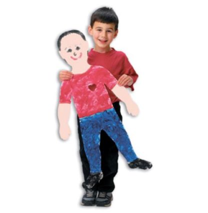 Image of boy holding R75401 Finger Paint Kids decorated