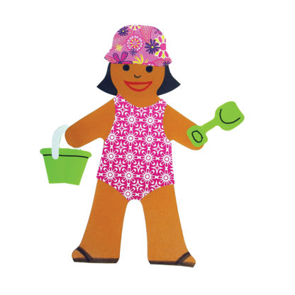Artwork image of Paper Doll Girl in swimwear