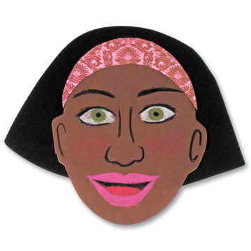 Image of Roylco R51449 Face Pad Girl with Headband