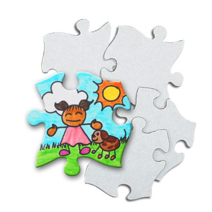 Image of Quilt Puzzle Pieces with artwork