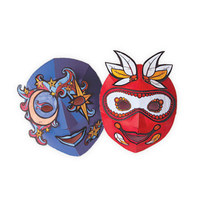 Image of Mardi Gras Masks - 2 Faces