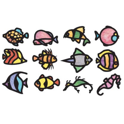 Tropical Fish Stained Glass Frames