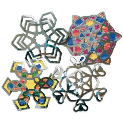 52085 Snowflake Stained Glass Frames Display