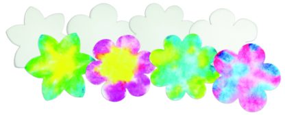 Color Diffusing Paper Flowers