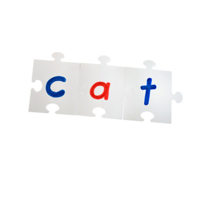 Photo of We All Fit Together Giant Puzzle Pieces Craft with the word Cat