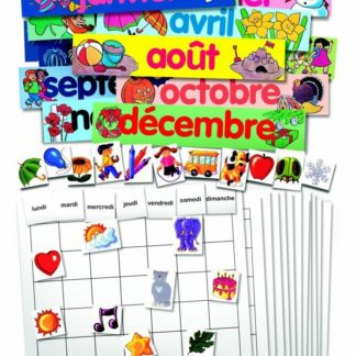 French Canadian Monthly Calendar Set