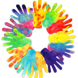 Color Diffusing Paper Hand - Craft Wreath
