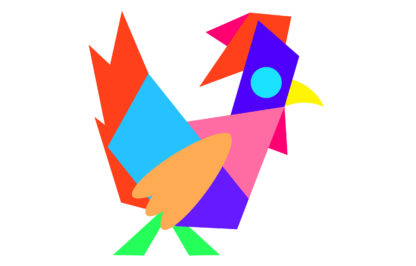 Geo Shapes Craft Rooster