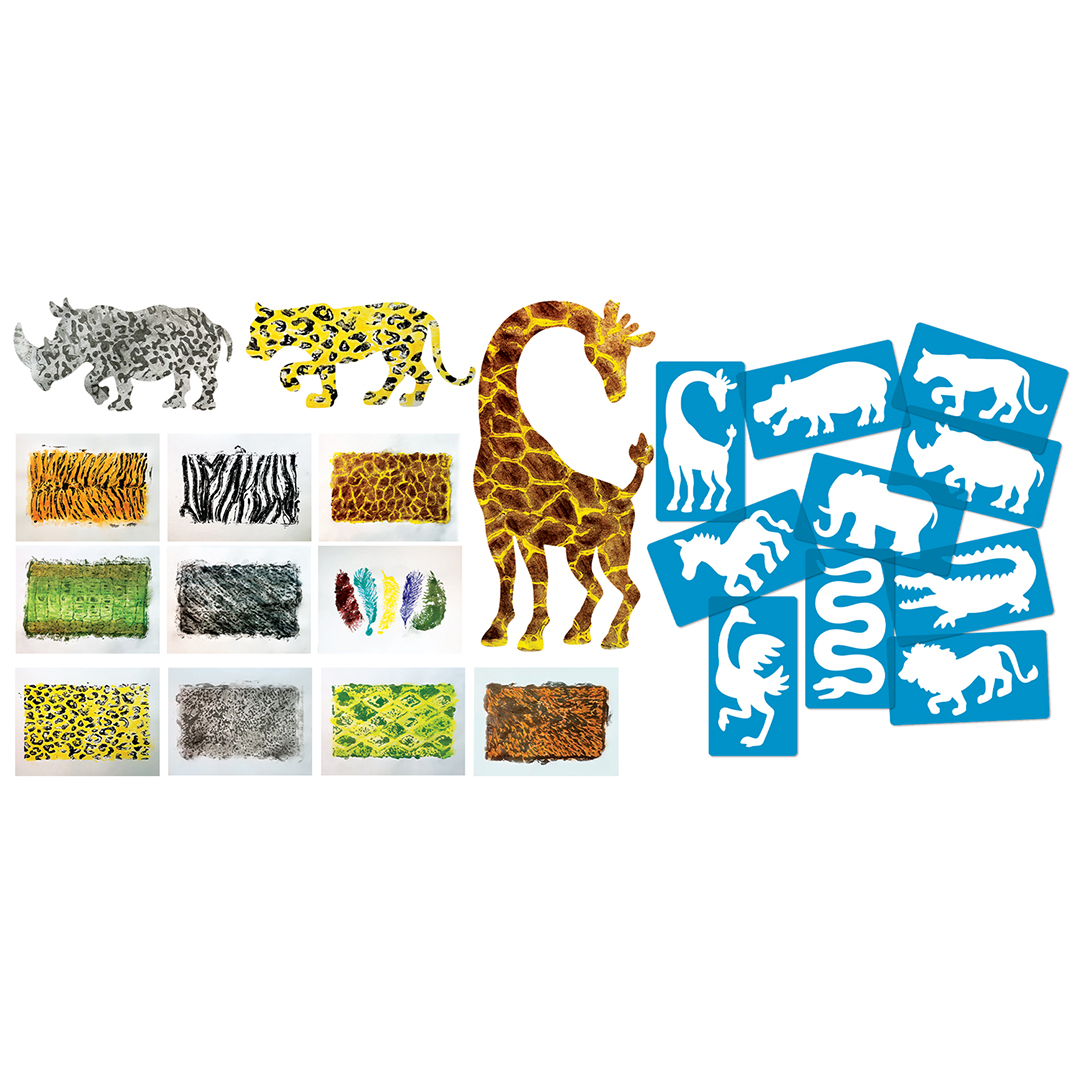 Animal Kingdom Stencil Tracers & Rubbing Plates – Roylco