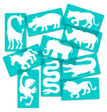 58631 Safari Animal Stencils