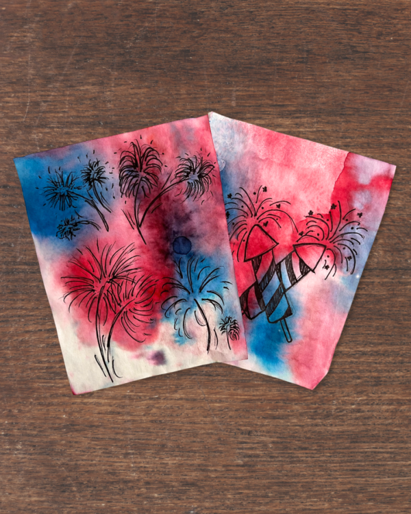 Roylco's color diffusing paper crafts, fourth of july crafts for kids, 250th anniversary crafts for kids