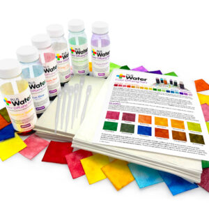 Liquid watercolor kit with paint and art materials