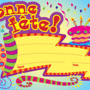 Bonne Fête! Certificates, 25/pkg