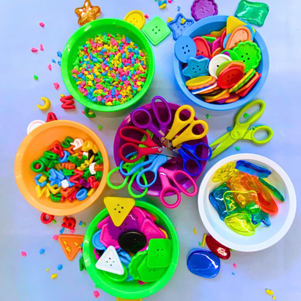 Roylco bright bowls, bright and colorful craft supplies for kids