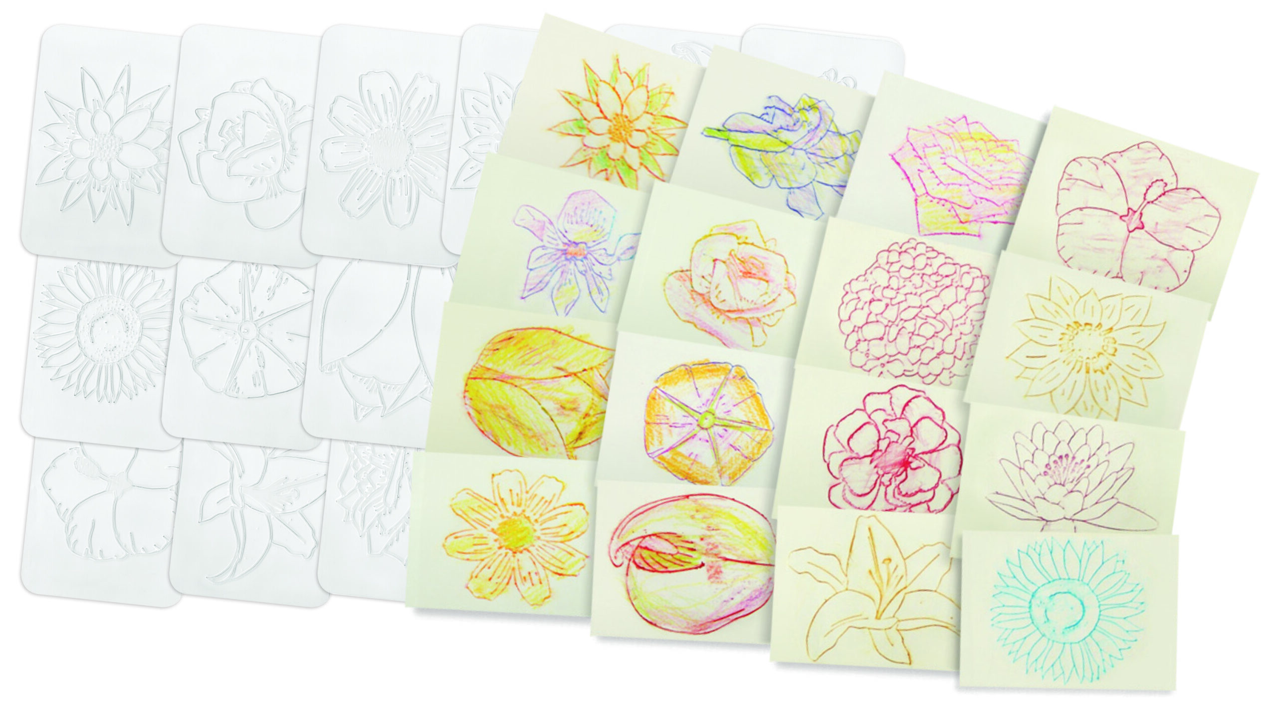 Roylco Flower Rubbing Plates