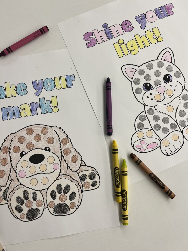 Theo and chloe dot day printable for kids