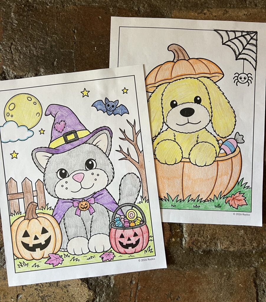 free halloween coloring sheet roylco