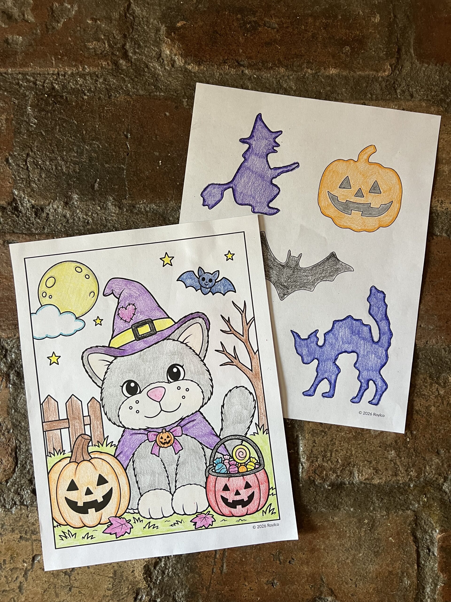 free halloween coloring sheet roylco