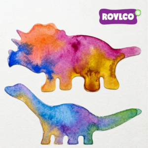 Make and take color diffusing dinosaurs easy lesson plan for art activity