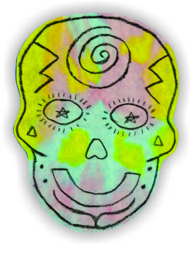 Day of the Dead Color-Diffusing Calavera Artwork