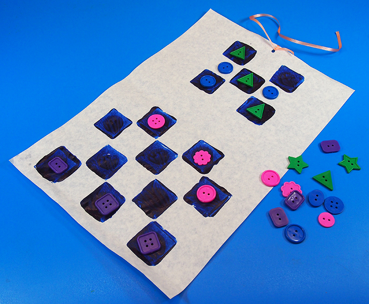 DIY board games using Roylco's color diffusing paper, fun and easy crafts, crafts that include art and play